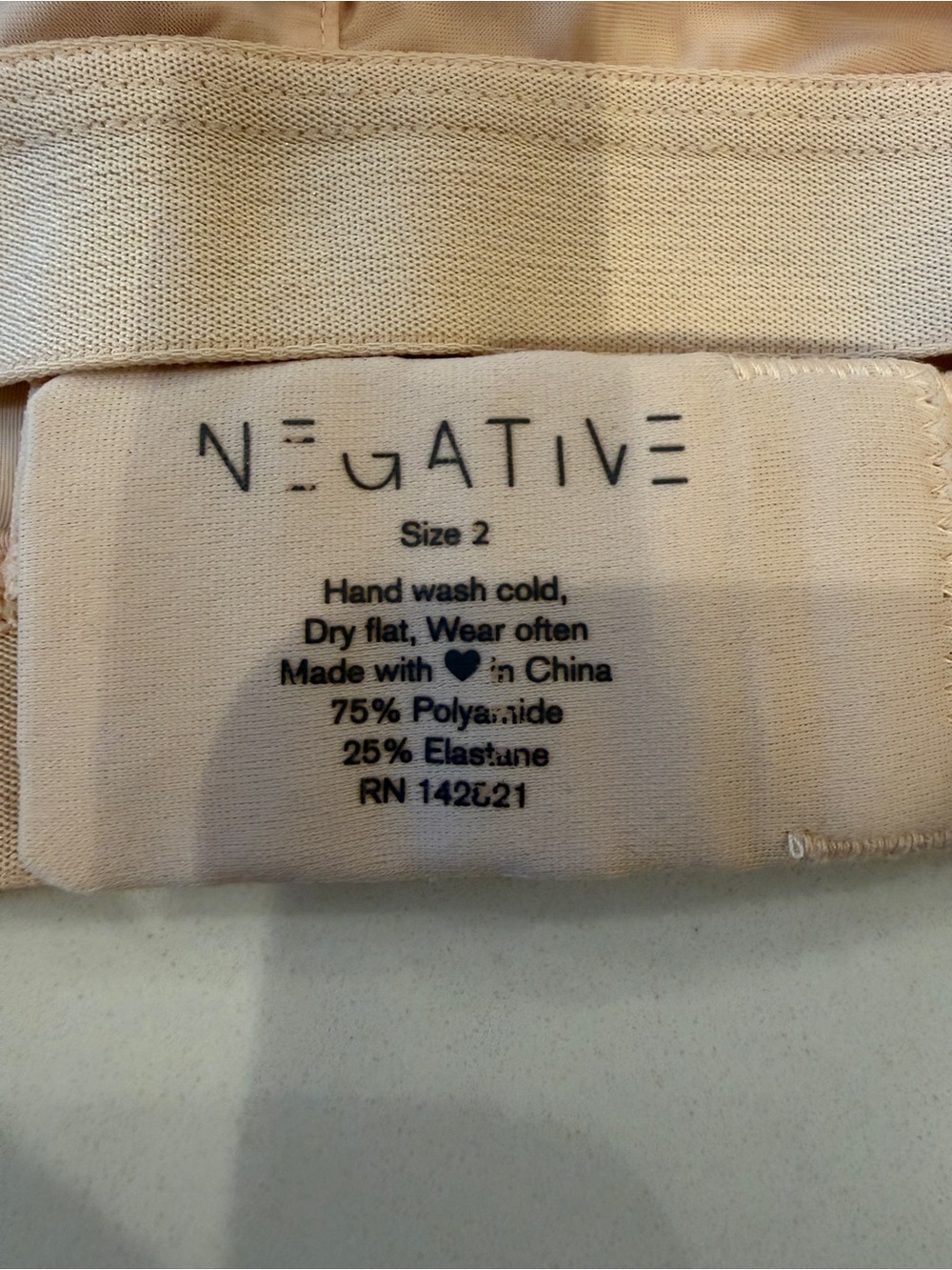 Negative Underwear Silky Non-wire bra Size 2 Peach - Picture 2 of 3